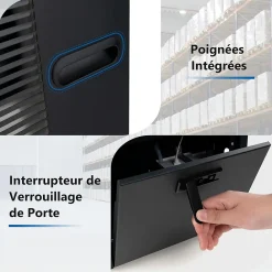 Giantex Déshumidificateur Professionnel 66L/Jour, Déshumidificateur Industriel pour Pièces jusqu'à 418 m²* Déshumidificateur D'Air