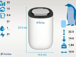 Déshumidificateur 21W avec lumière LED pour des petites surfaces><noscript><img width=