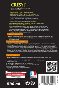 Désinfectant bactéricide fongicide Cresyl 500ml>Spado Best