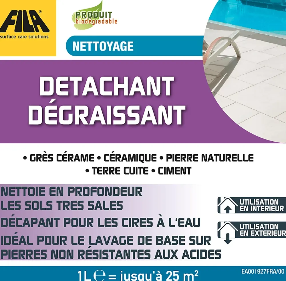 Fila Détachant dégraissant 1L pour sols* Nettoyant Pour Wc|Nettoyant Pour Cuisine