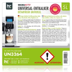 Détartrant Universel Microactiv Avec Indicateur De Couleur Pour Machines À Café Entièrement Automatiques En Bidon De 96 x 5 L><noscript><img width=