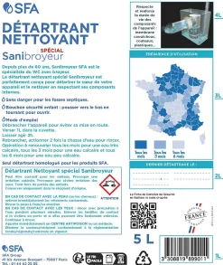 SFA Détartrant WC spécial Sanibroyeur 5L* Nettoyant Pour Wc