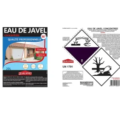 Eau de javel concentrée qualité professionnelle 9,6% 36° 20L>Qualipro Outlet