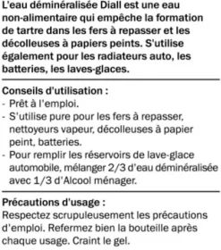 Eau déminéralisée anti-calcaire et anti-tartre 1L><noscript><img width=