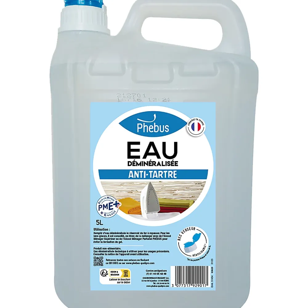 Phebus Eau déminéralisée anti-tartre Phébus 5L* Entretien Du Textile|Eau Déminéralisée
