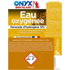 Onyx Eau Oxygénée 12% pour bois et textiles 5L* Eau Oxygénée|Entretien Du Textile