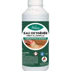 Phebus Eau oxygénée prêt à l'emploi 1L 12%* Eau Oxygénée|Entretien Du Textile