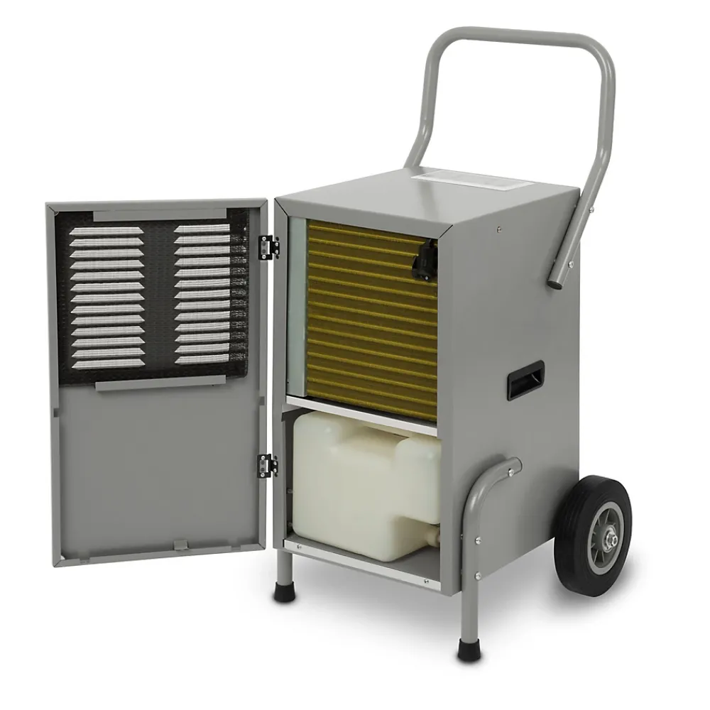 Eberth Déshumidificateur d'air professionnel de chantier, capacité 50L / jour, réglable par pas de 1% de 20% à 90% RH* Déshumidificateur D'Air