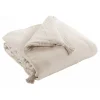 Edredon Gaïa double gaze coton taupe 90 x 200 cm>L'Effet Papillon Outlet