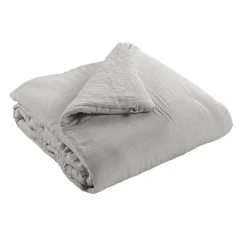 Edredon ou Bout de lit "Gaïa" toutes dimensions "Gaze de Coton" - Gaia Nuage - 180 x 240 cm>L'Effet Papillon Discount