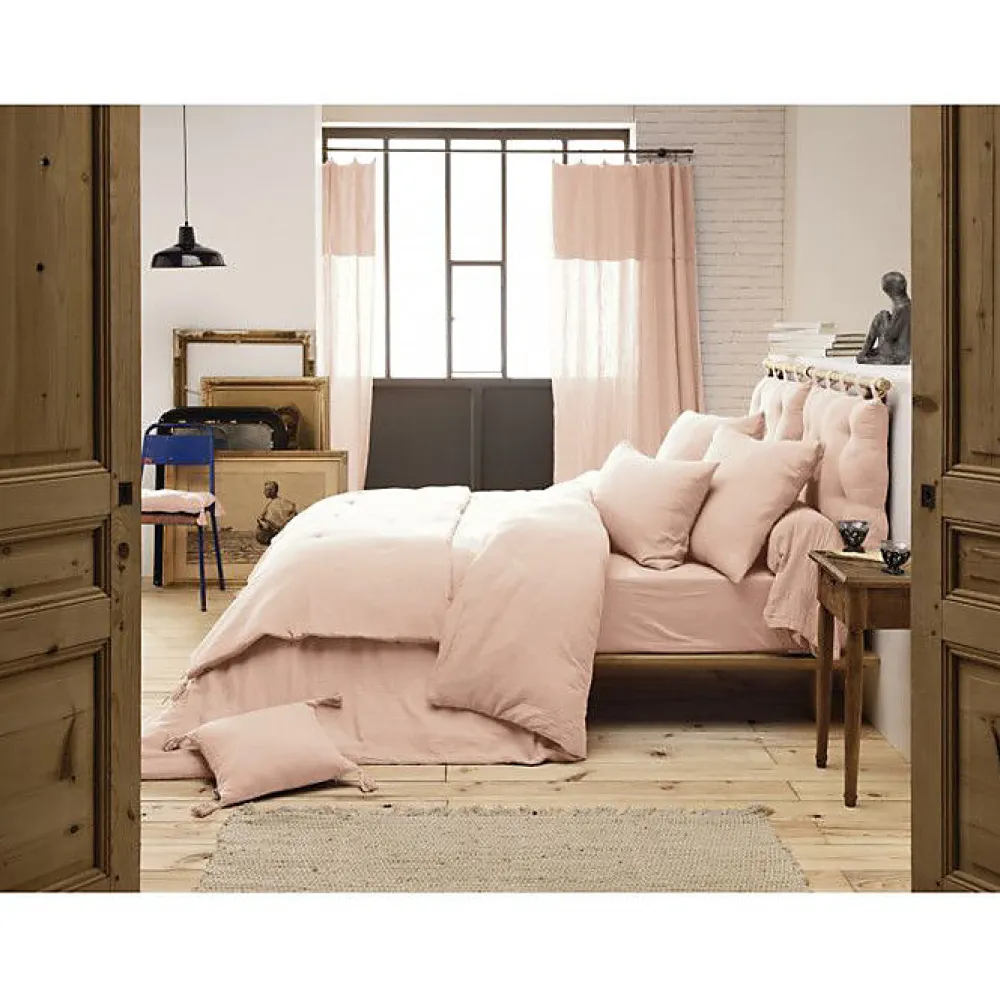 L'Effet Papillon Edredon ou Bout de lit "Gaïa" toutes dimensions "Gaze de Coton" - Gaïa Guimauve - 150 x 150 cm* Boutis, Couvre-Lit, Édredon