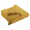 Edredon ou Bout de lit "Gaïa" toutes dimensions "Gaze de Coton" - Gaïa Safran - 150 x 150 cm>L'Effet Papillon Clearance