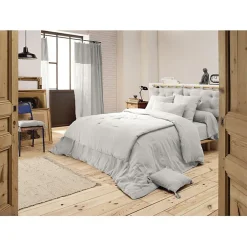 Edredon ou Bout de lit "Gaïa" toutes dimensions "Gaze de Coton" - Gaïa Nuage - 150 x 150 cm>L'Effet Papillon Discount