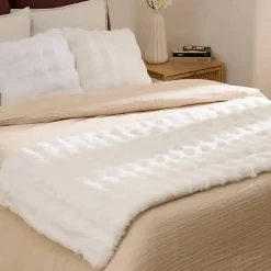Atmosphera Créateur D'Intérieur Edredon Zephy blanc 180x80cm - Atmosphera* Boutis, Couvre-Lit, Édredon