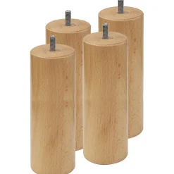 ELEA - Jeu de 4 pieds 20 cm naturel pour sommier tapissier>Altobuy Outlet