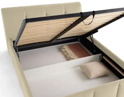 Lisa Design Elysia - lit coffre - 140x190 - en velours - sommier inclus -* Lit Coffre