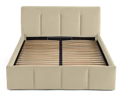 Lisa Design Elysia - lit coffre - 140x190 - en velours - sommier inclus -* Lit Coffre