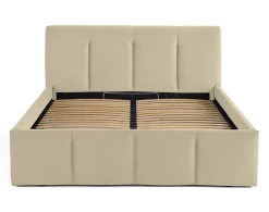 Lisa Design Elysia - lit coffre - 140x190 - en velours - sommier inclus -* Lit Coffre