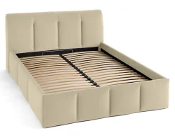 Lisa Design Elysia - lit coffre - 140x190 - en velours - sommier inclus -* Lit Coffre