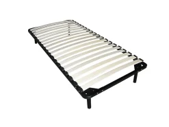 Ensemble 90 x 200 cm cadre à lattes + matelas mousse mémoire de forme ép.19cm - ORTHOMEMORY de YSMÉE><noscript><img width=