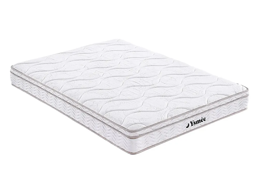 Vente-unique Ensemble 160 x 200 cm cadre à lattes + matelas ressorts 3 zones et mémoire de forme ép.20cm - WOLKENTANZ de YSMÉE* Ensemble Sommier Et Matelas