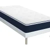 Ensemble 90 x 190 cm sommier + matelas ressorts ensachés et surmatelas intégré ép.24cm - ALTIER de YSMÉE>Vente-unique Hot