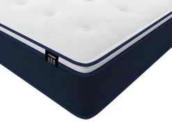 Ensemble 90 x 190 cm sommier + matelas ressorts ensachés et surmatelas intégré ép.24cm - ALTIER de YSMÉE><noscript><img width=