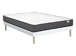 Ensemble 140 x 190 cm sommier + matelas ressorts ensachés ép.20cm - AMBRACIE de YSMÉE>Vente-unique Online