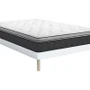 Vente-unique Ensemble 140 x 190 cm sommier + matelas hybride ressorts ensachés et surmatelas intégré ép.30cm - GAMIANI de YSMÉE* Ensemble Sommier Et Matelas