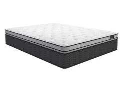 Vente-unique Ensemble 140 x 190 cm sommier + matelas hybride ressorts ensachés et surmatelas intégré ép.30cm - GAMIANI de YSMÉE* Ensemble Sommier Et Matelas