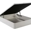 Vente-unique Ensemble 140 x 190 cm sommier coffre blanc + matelas ressorts ensachés et surmatelas intégré ép.29cm - CANTERBURY de YSMÉE* Ensemble Sommier Et Matelas