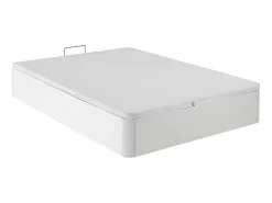 Vente-unique Ensemble 140 x 190 cm sommier coffre blanc + matelas ressorts ensachés et surmatelas intégré ép.29cm - CANTERBURY de YSMÉE* Ensemble Sommier Et Matelas