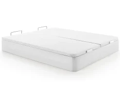 Vente-unique Ensemble 180 x 200 cm sommier coffre blanc + matelas hybride ressorts ensachés et mémoire de forme ép.25cm - ASTRIA Art Collection* Ensemble Sommier Et Matelas