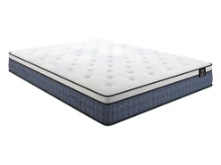 Ensemble 160 x 200 cm sommier coffre naturel clair + matelas ressorts ensachés 7 zones et accueil gel à mémoire de forme ép.23cm ->Vente-unique Sale