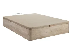 Ensemble 160 x 200 cm sommier coffre naturel clair + matelas ressorts ensachés 7 zones et accueil gel à mémoire de forme ép.23cm -><noscript><img width=