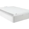 Ensemble 140 x 190 cm sommier coffre blanc + matelas mousse ép.15cm - ZEUS de YSMÉE>Vente-unique Discount