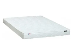 Ensemble 140 x 190 cm sommier coffre blanc + matelas mousse ép.15cm - ZEUS de YSMÉE><noscript><img width=