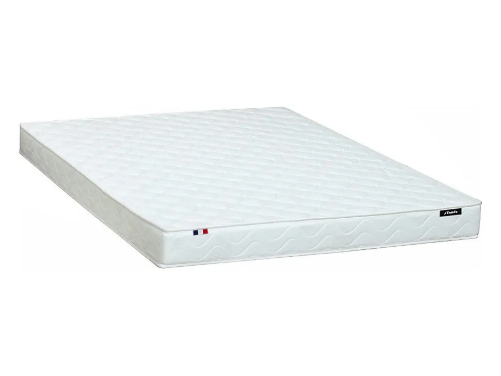 Ensemble 140 x 190 cm sommier coffre blanc + matelas mousse ép.15cm - ZEUS de YSMÉE>Vente-unique Discount