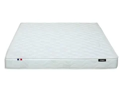 Ensemble 140 x 190 cm sommier coffre blanc + matelas mousse ép.15cm - ZEUS de YSMÉE><noscript><img width=