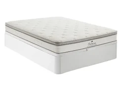 Ensemble 140 x 190 cm sommier coffre blanc + matelas ressorts ensachés 7 zones accueil TPE ép.28cm - ONEBIA de PALACIO>Vente-unique Online