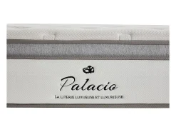 Ensemble 140 x 190 cm sommier coffre blanc + matelas ressorts ensachés 7 zones accueil TPE ép.28cm - ONEBIA de PALACIO><noscript><img width=