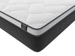 Ensemble 160 x 200 cm sommier coffre blanc + matelas hybride ressorts ensachés et mémoire de forme ép.25cm - ASTRIA Art Collection><noscript><img width=