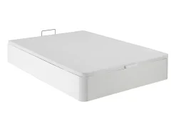 Ensemble 160 x 200 cm sommier coffre blanc + matelas hybride ressorts ensachés et mémoire de forme ép.25cm - ASTRIA Art Collection><noscript><img width=