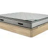Ensemble 180 x 200 cm sommier coffre naturel clair + matelas mousse et coutil bambou ép.23cm - ADANA de NATUREA>Vente-unique Online