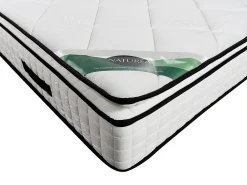 Ensemble 180 x 200 cm sommier coffre naturel clair + matelas mousse et coutil bambou ép.23cm - ADANA de NATUREA><noscript><img width=