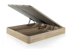 Ensemble 180 x 200 cm sommier coffre naturel clair + matelas mousse et coutil bambou ép.23cm - ADANA de NATUREA><noscript><img width=