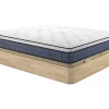 Vente-unique Ensemble 180 x 200 cm sommier coffre naturel clair + matelas ressorts ensachés 7 zones et accueil gel à mémoire de forme ép.23cm -* Ensemble Sommier Et Matelas