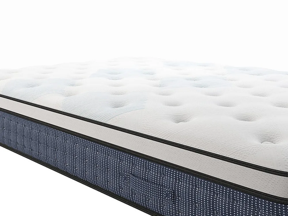 Vente-unique Ensemble 180 x 200 cm sommier coffre naturel clair + matelas ressorts ensachés 7 zones et accueil gel à mémoire de forme ép.23cm -* Ensemble Sommier Et Matelas