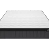 Vente-unique Ensemble 160 x 200 cm sommier coffre blanc + matelas hybride ressorts ensachés 7 zones et gel à mémoire de forme ép.25cm - TOLCA* Ensemble Sommier Et Matelas
