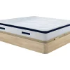 Ensemble 180 x 200 cm sommier coffre naturel clair + matelas hybride ressorts ensachés ép.30cm - MARQUIS de PALACIO>Vente-unique New